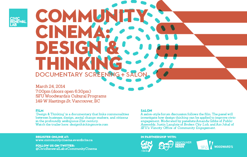 Community Cinema: ‘Design & Thinking’ documentary screening + salon